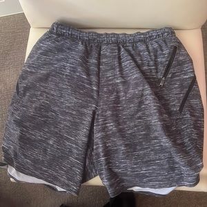 Heathered Grey Athletic Shorts with liner